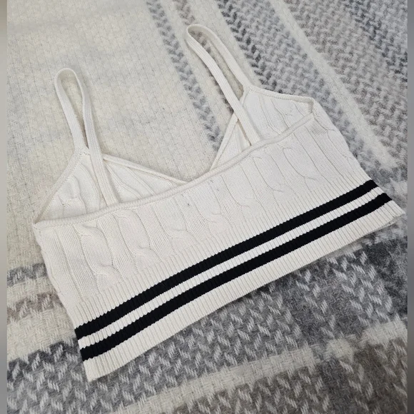 NWOT Polo By Ralph Lauren Cricket Cable-Knit Cotton-Blend Bralette - Picture 6 of 6